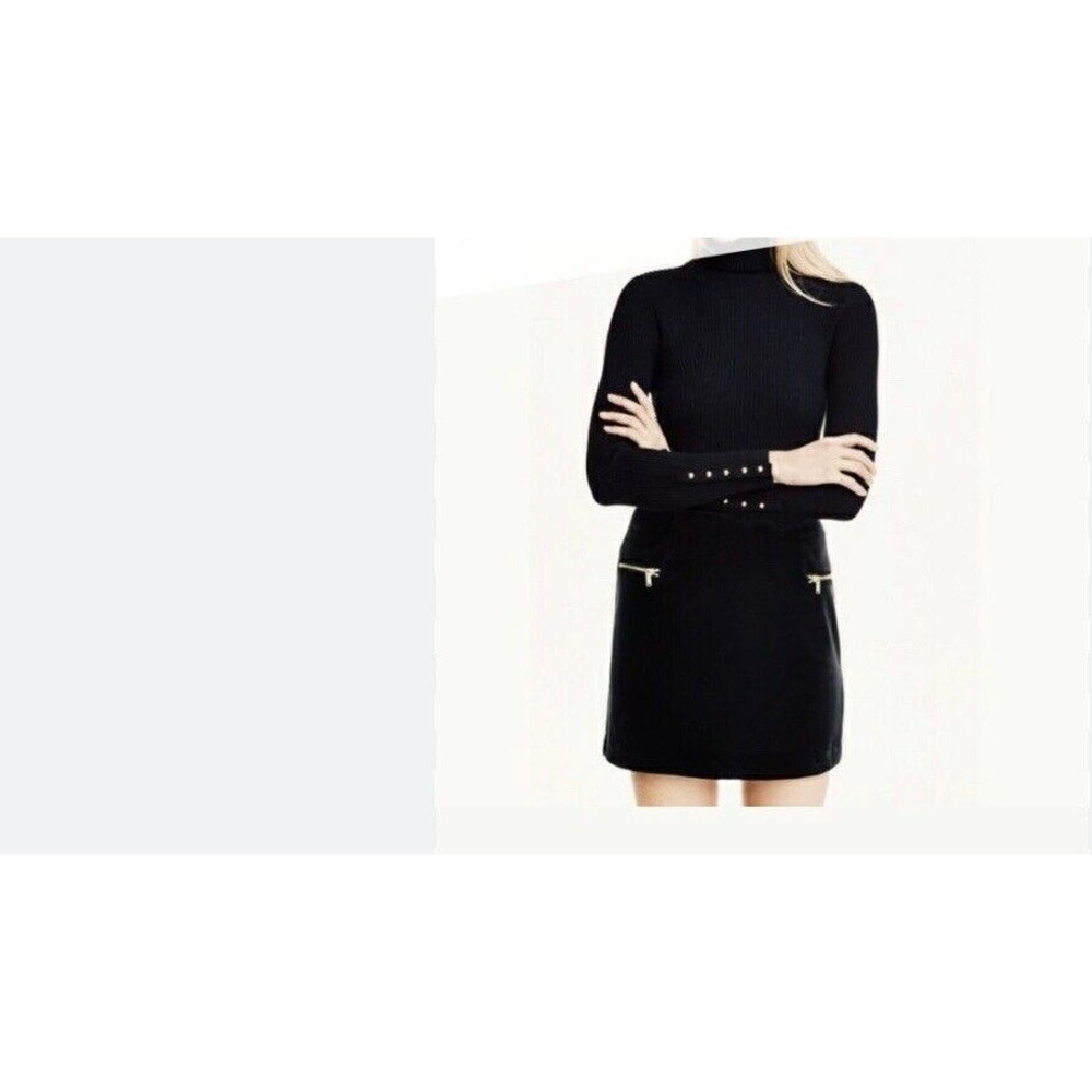 Black Velvet Mini Skirt Size M H&M - Picture 2 of 4